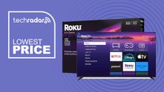 Roku Pro series TV on purple background