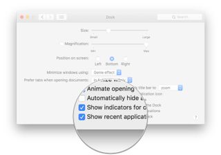 to hide recent applications on the Dock on macOS Big Sur , uncheck box
