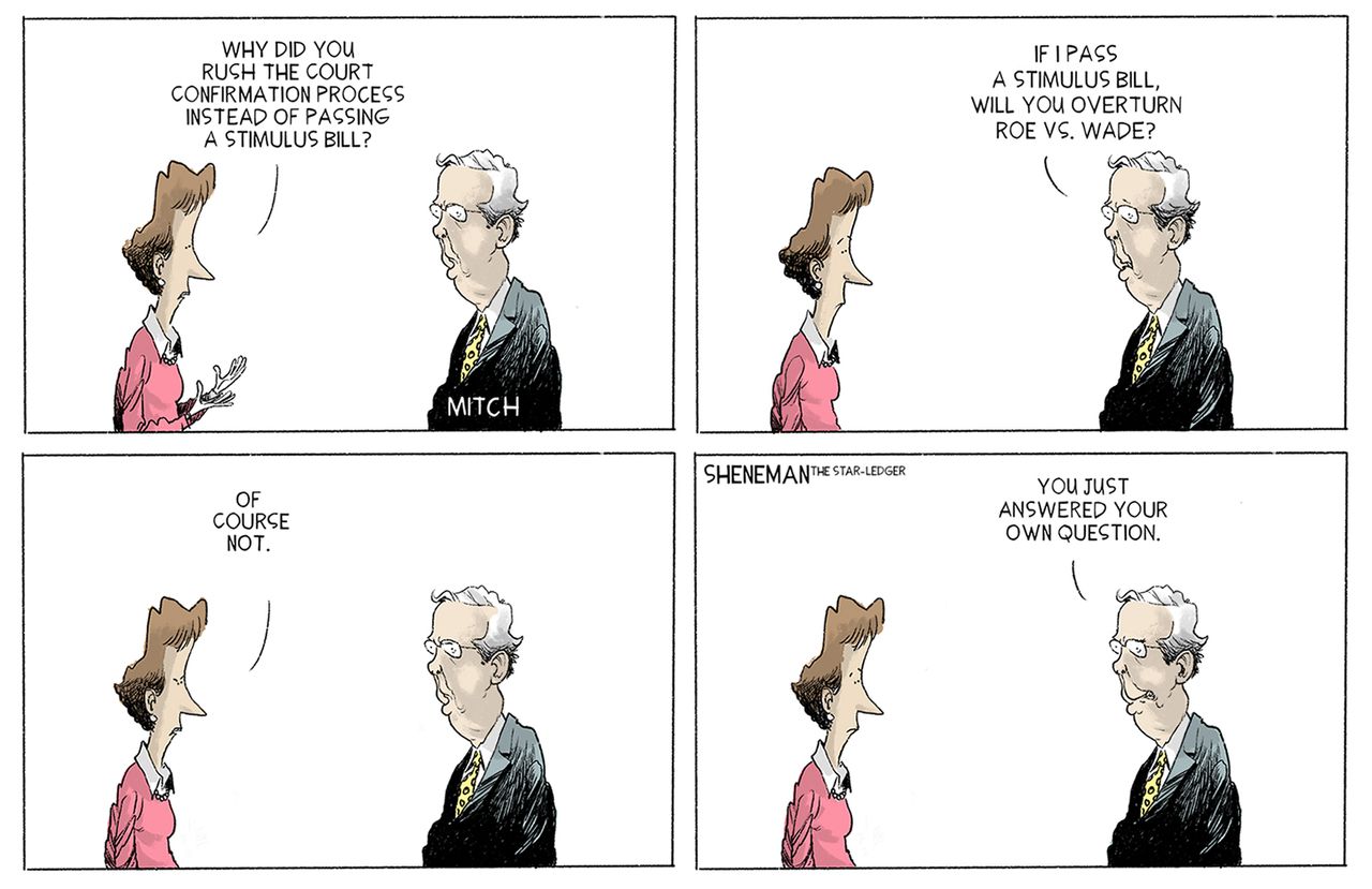 Political Cartoon U.S. McConnell stimulus SCOTUS