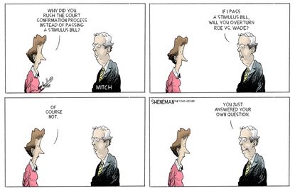 Political Cartoon U.S. McConnell stimulus SCOTUS