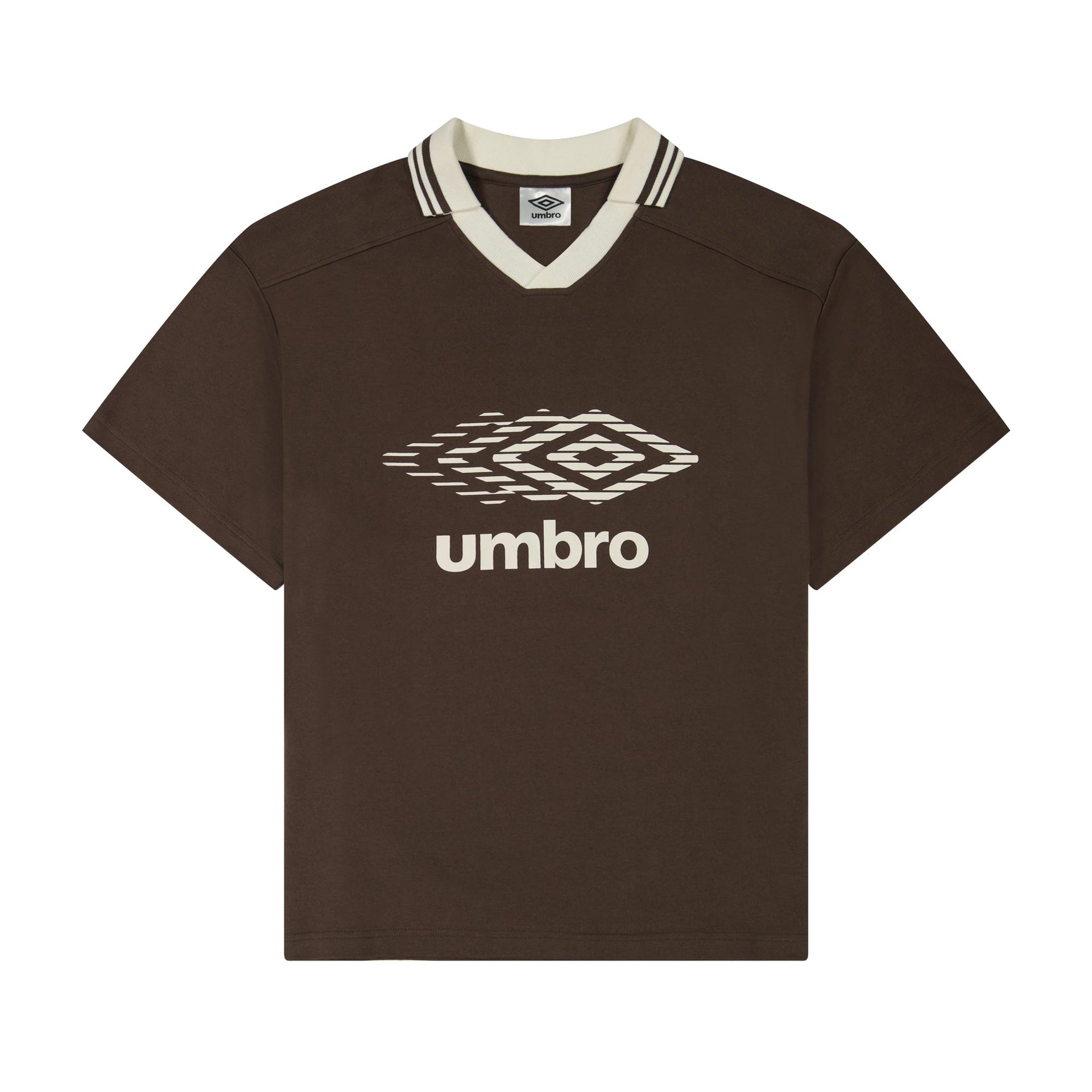 Umbro Men's Johnny Collar Polo Shirt - Brown / S
