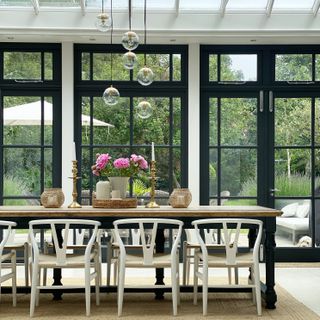 orangery ideas with modern industrial Crittall style windows by @styletheclutter