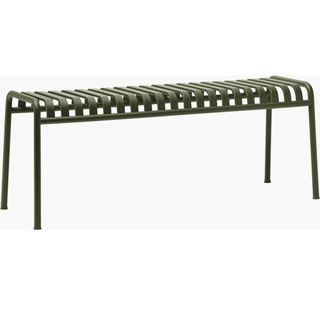 A backless bench with geometric look