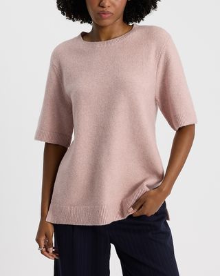 Express, Crew Neck Elbow Sleeve Tunic Sweater