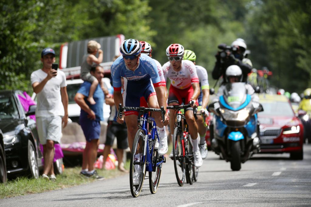 Lilian Calmejane (Total Direct Energie) leads the breakaway