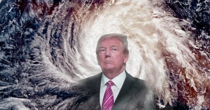 President Trump and a hurricane.