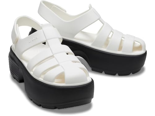 Crocs Unisex Stomp Fisherman Sandal Chalk Men's 4, Women's 6 Medium