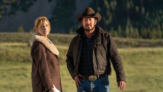Kelly Reilly and Cole Hauser in Yellowstone