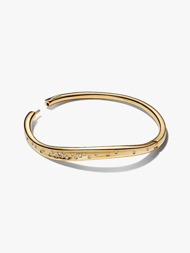 Pandora, Organically Shaped Stone-Set Bangle