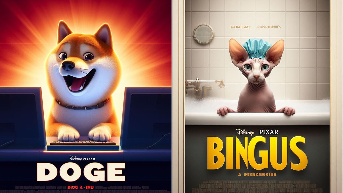 How to Make Disney Pixar AI Dog Movie Poster with Text to Image AI