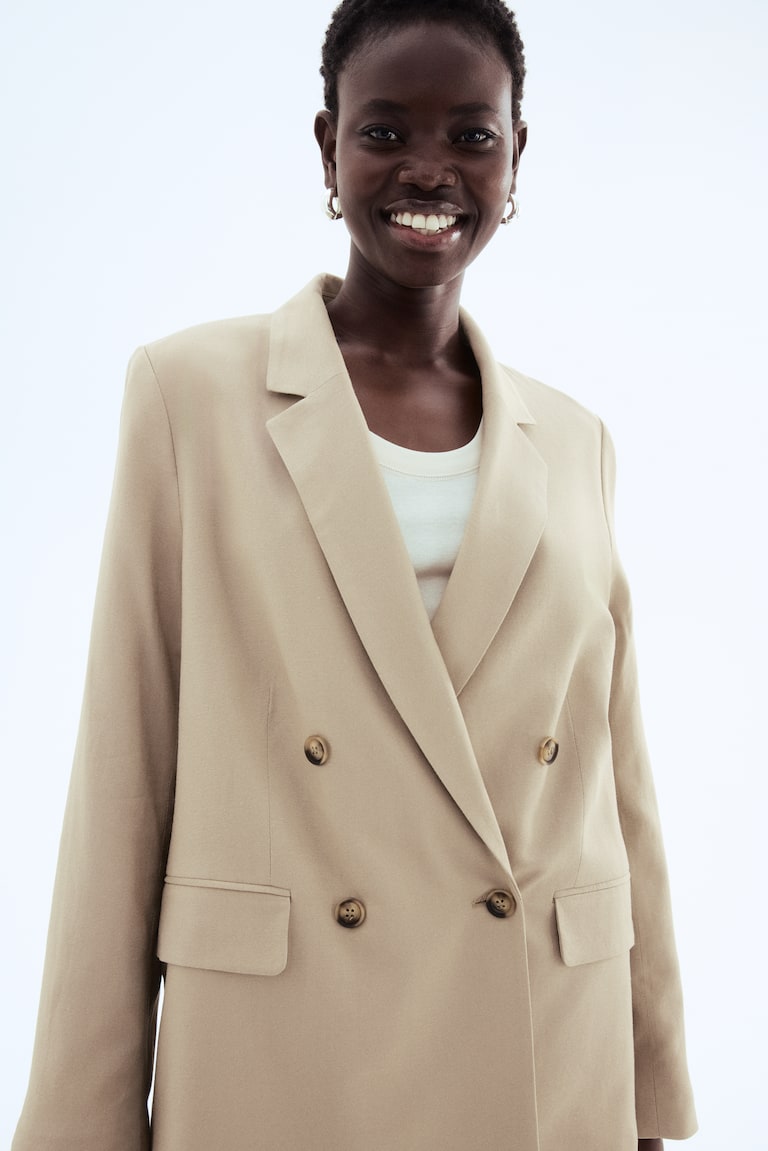 Linen-Blend Blazer