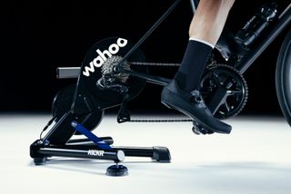 Wahoo Kickr V6 smart trainer from the driveside