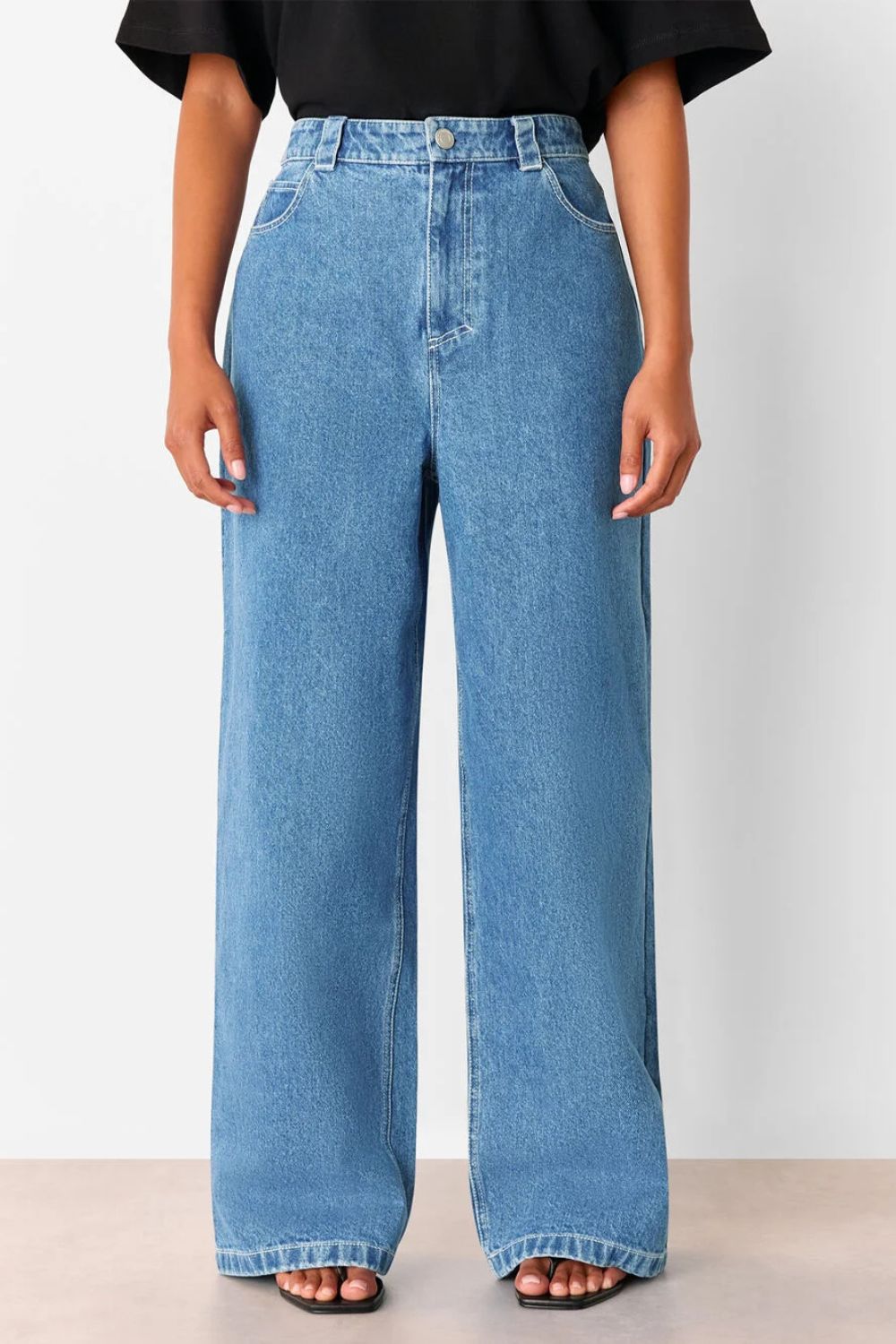 Whistles Denim Petite Relaxed Straight Leg Jean