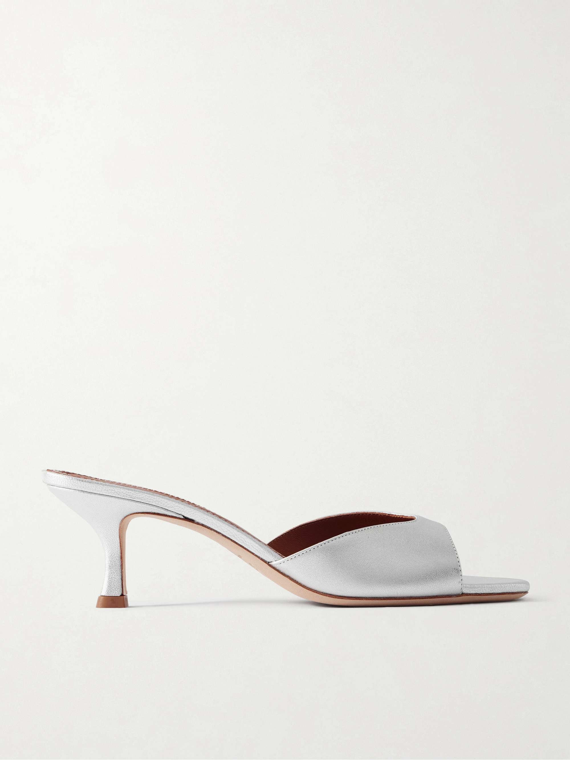 Brigitte Metallic Leather Mules