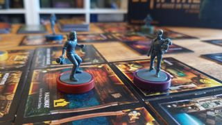 Betrayal at House on the Hill 3rd edition tokens and board closeup