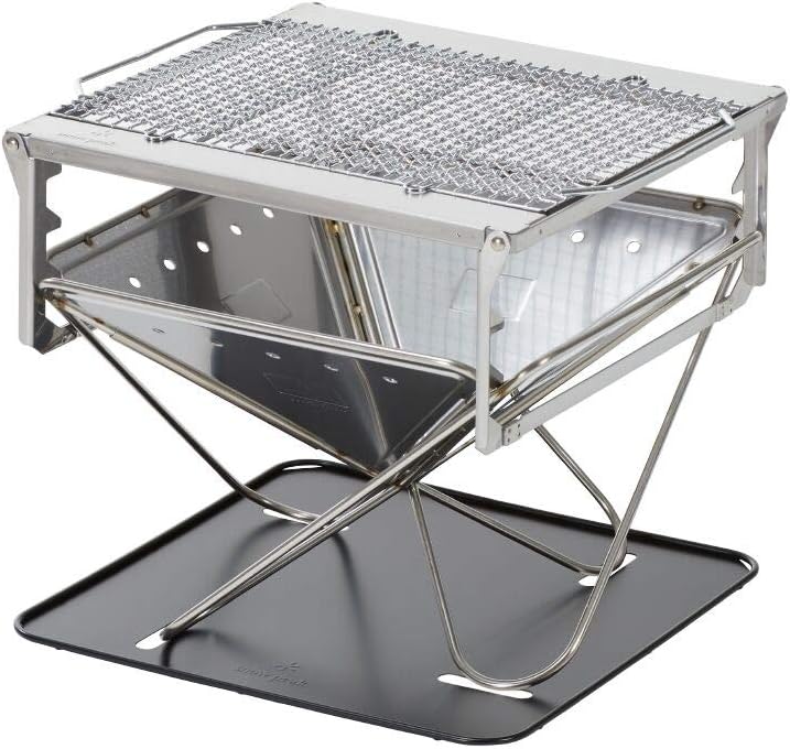Snow Peak Takibi Fire &amp;amp; Grill - Foldable Fire &amp;amp; Grill - Perfect for Backyards, Camping Trips &amp;amp; More - Cooking Accessory for Patios or Backyards