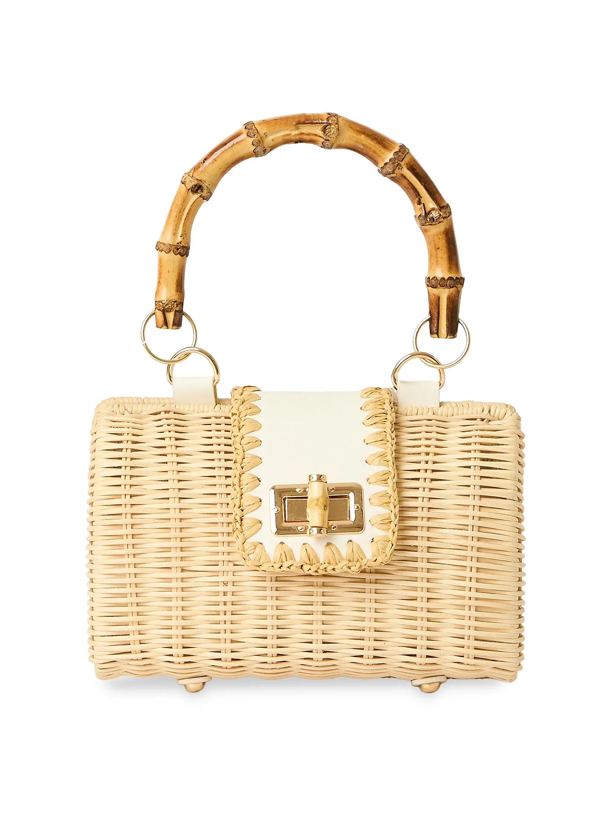 Mason Bamboo Rattan Clutch