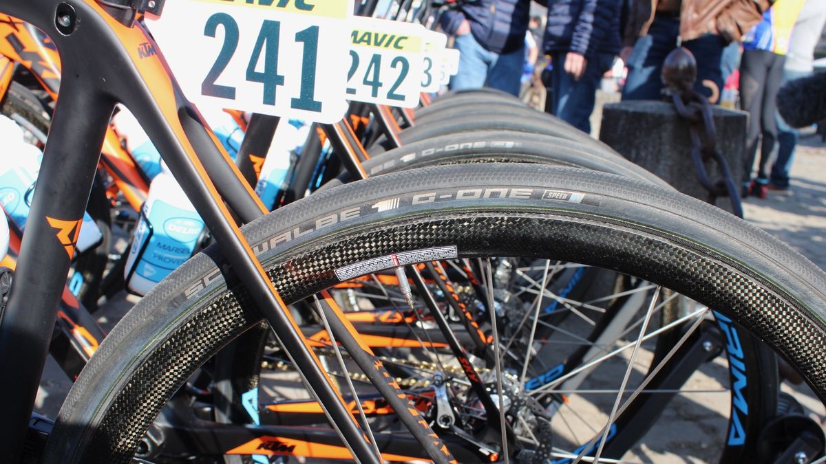 Schwalbe's textured G-One tire in tubular form