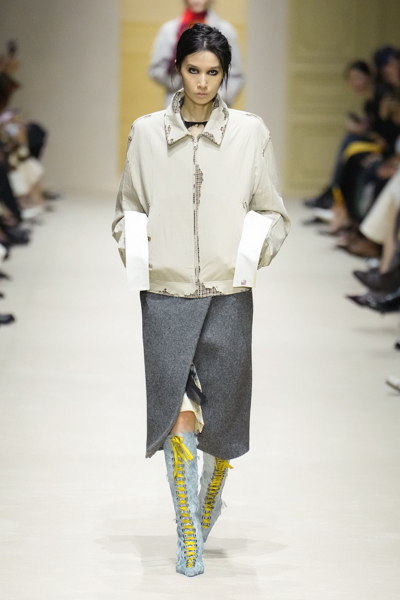 A runway look from the Prada Fall 2026 collection
