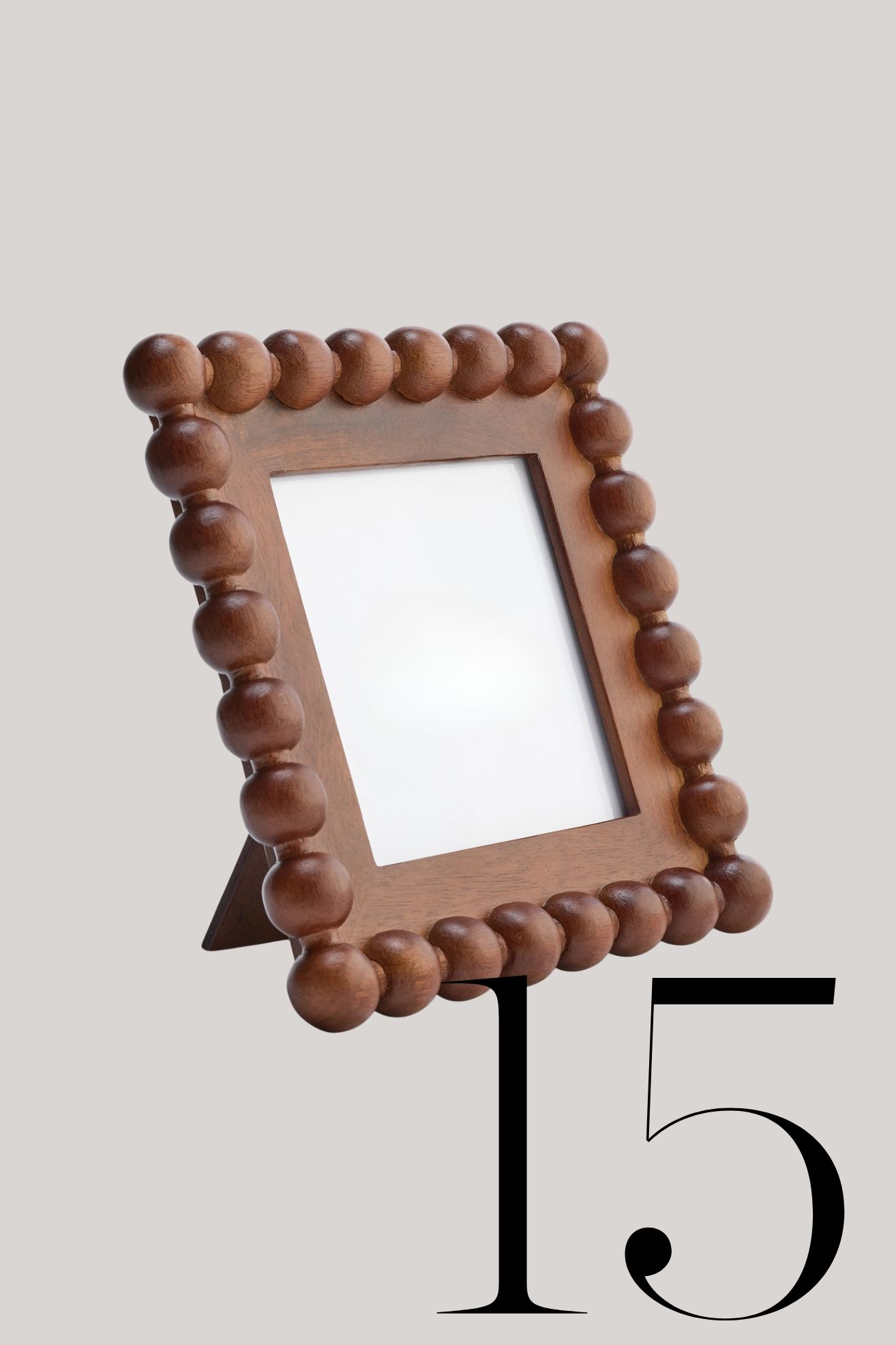 Habitat, Habitat Brown Bobble Wooden Picture Frame - 5x5&quot;