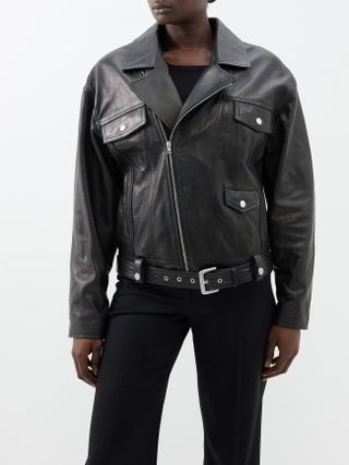 Lenny Leather Biker Jacket