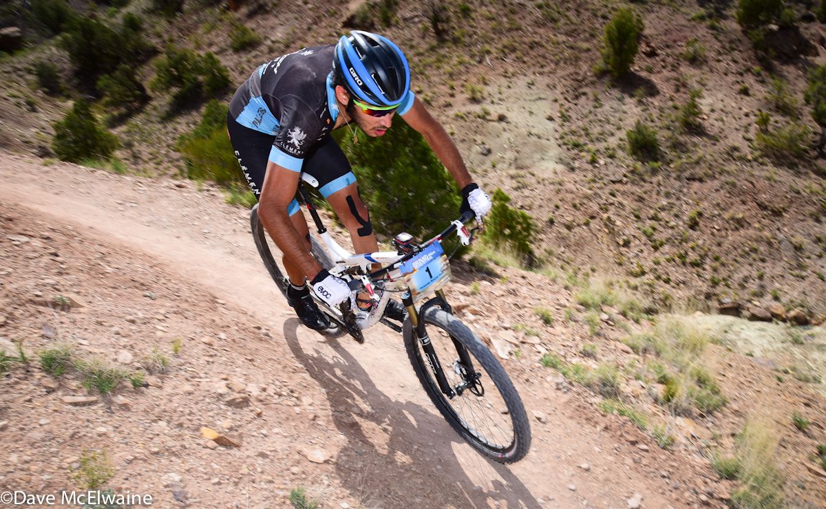 Fernando Paez (Raleigh Clement) suffered a flat tire after the longest climb of the day It moved him from first place to fourth