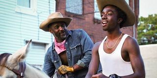 Idris Elba and Caleb McLaughlin in Concrete Cowboy