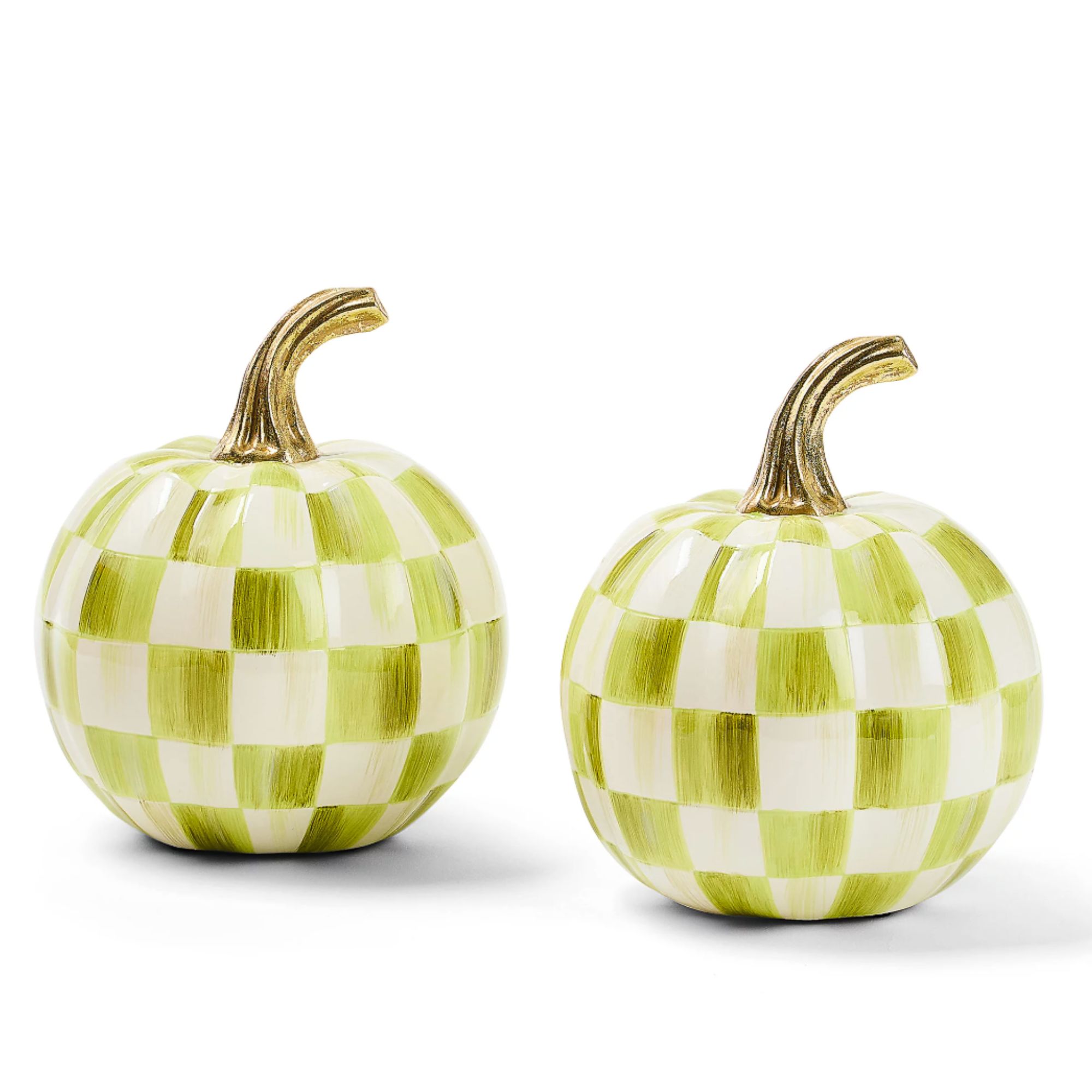 MacKenzie- Childs Set of 2 Mini Pumpkins