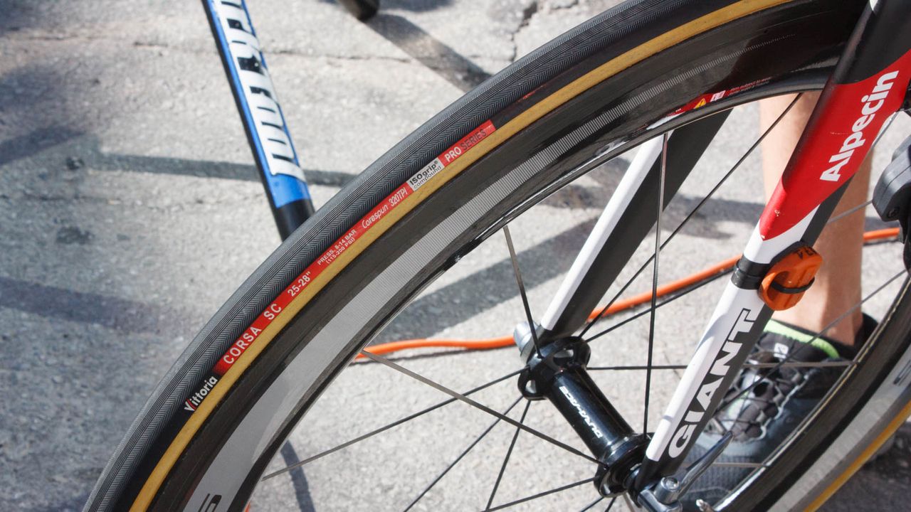 While some teams continue to resist progress, Giant-Alpecin is rolling on 25mm rubber (Matthew Allen / Immediate Media)