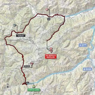 2014 Giro d'Italia map for stage 16