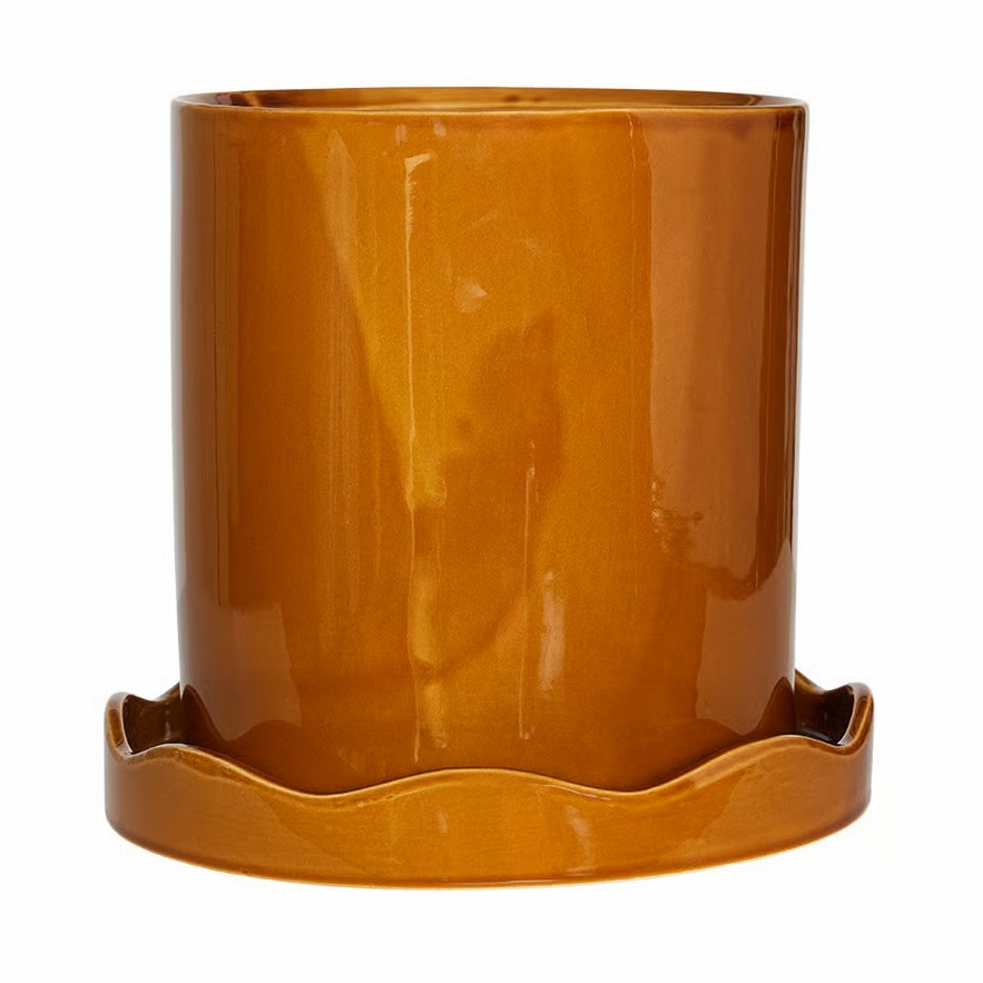 OYOY, Nami Pot With Saucer in Amber