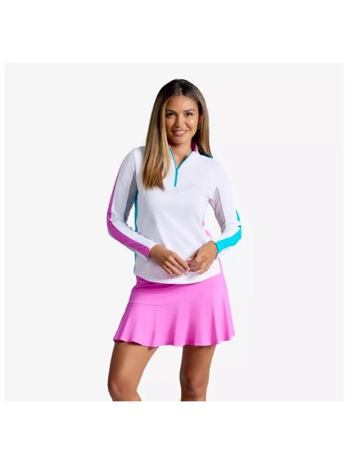 Colorblock Mockneck Women's Golf Quarter Zip
