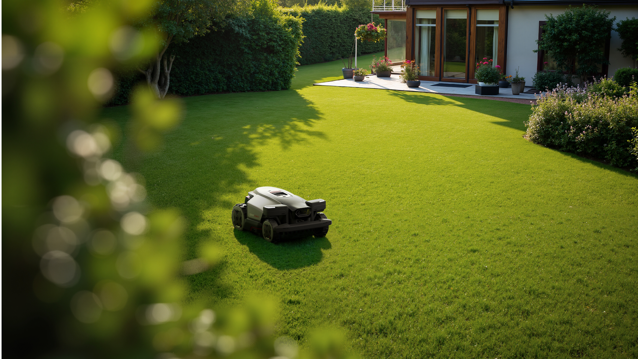 Promotional image of the Roborock RockMow Z1 mower