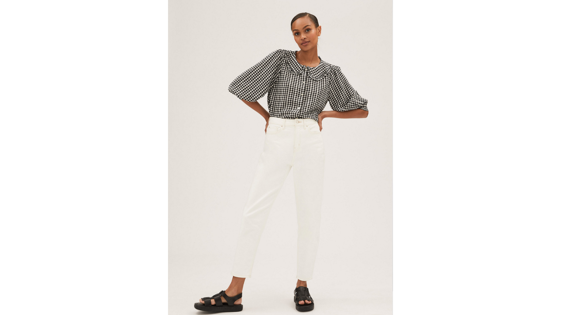 Marks & Spencer Ecru Mom Jeans