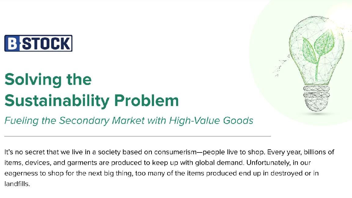 Solving the Sustainability Problem: Fueling the Secondary Market with High-Value Goods