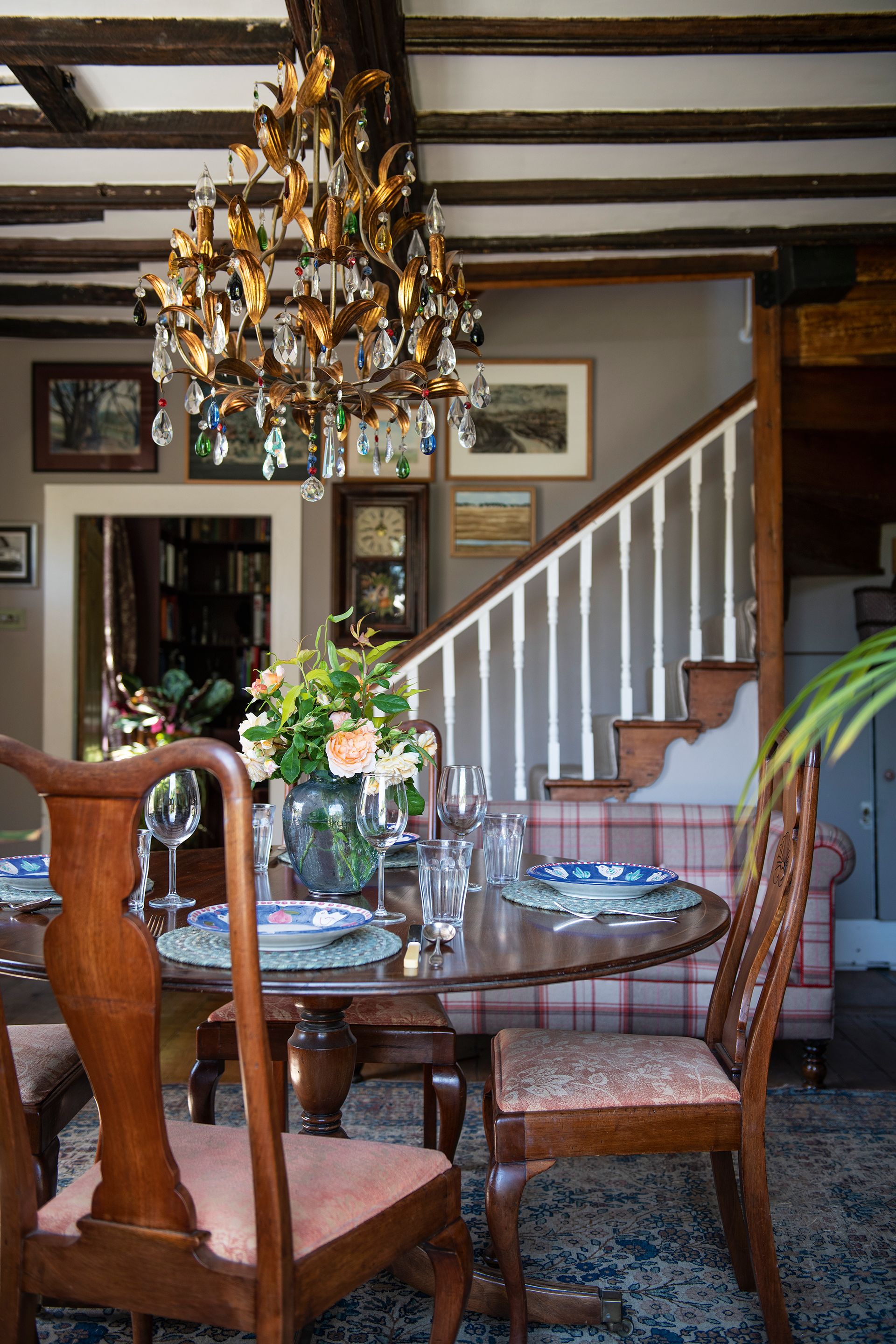 dining room with chandelier