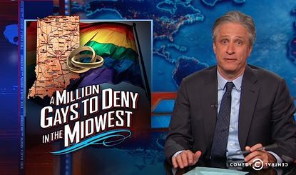 Jon Stewart tackles Indiana's "religious freedom" law