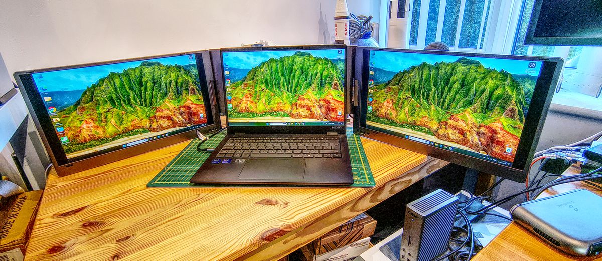I tested the KYY X90E laptop screen extender - a heavyweight dual-screen portable monitor with a lightweight price-tag