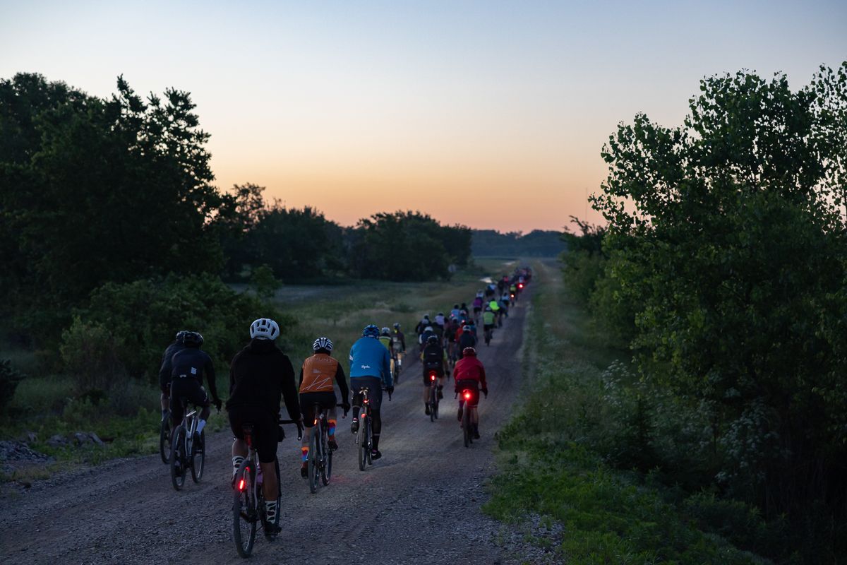 More than a hundred people gathered for the ride.