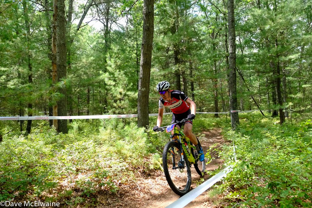Christian Pfaffle (Stevens MTB) owned fifth place for most of the race
