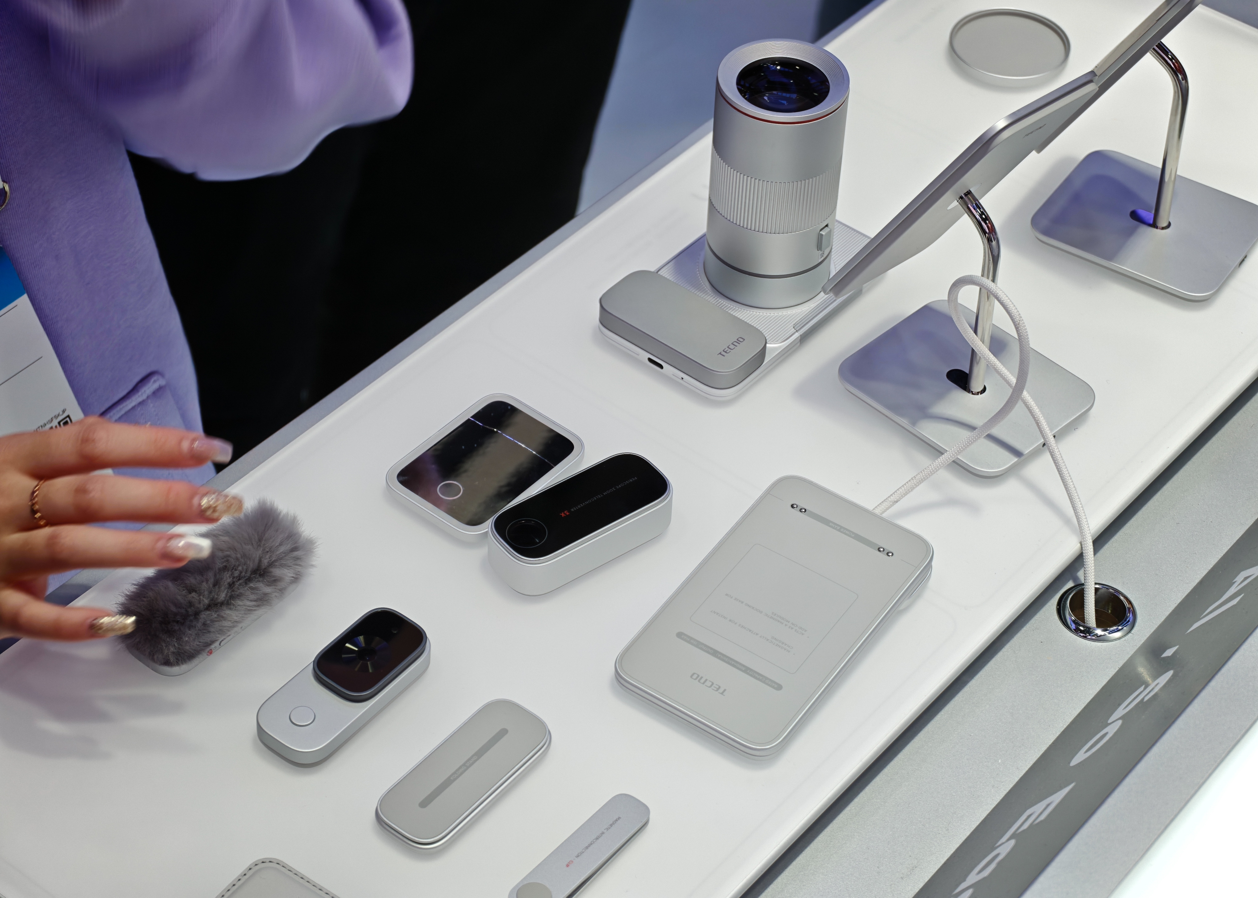 Tecno Modular Concept components laid out on a table