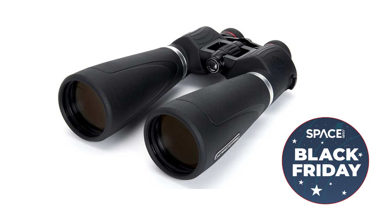 binoculars on a white background