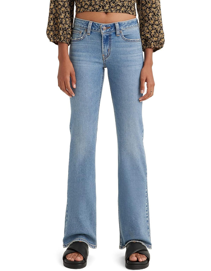 Levi's Women's Superlow Boot Jeans, (new) Medium Indigo Destructed, 29