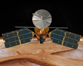 The Mars Reconnaissance Orbiter (pictured in an artist's conception) is one of the spacecraft that relay discoveries from the Opportunity and Curiosity rovers on the surface. But it's getting old, having arrived at Mars in 2006.