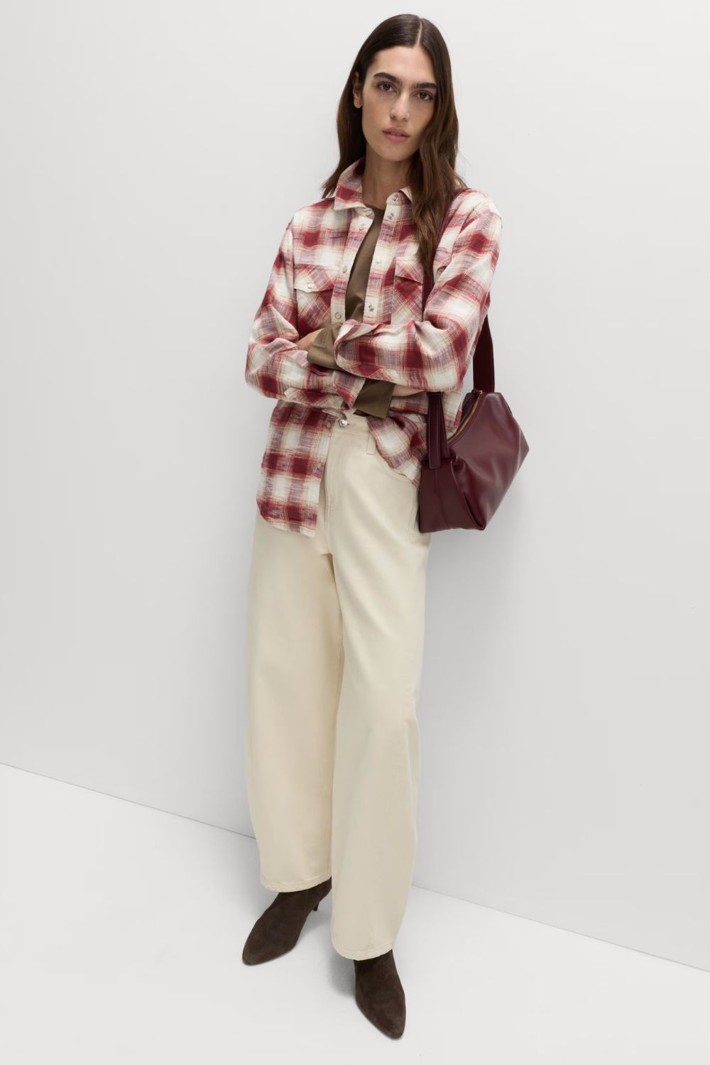 M&amp;amp;S Pure Cotton Western Checked Shirt