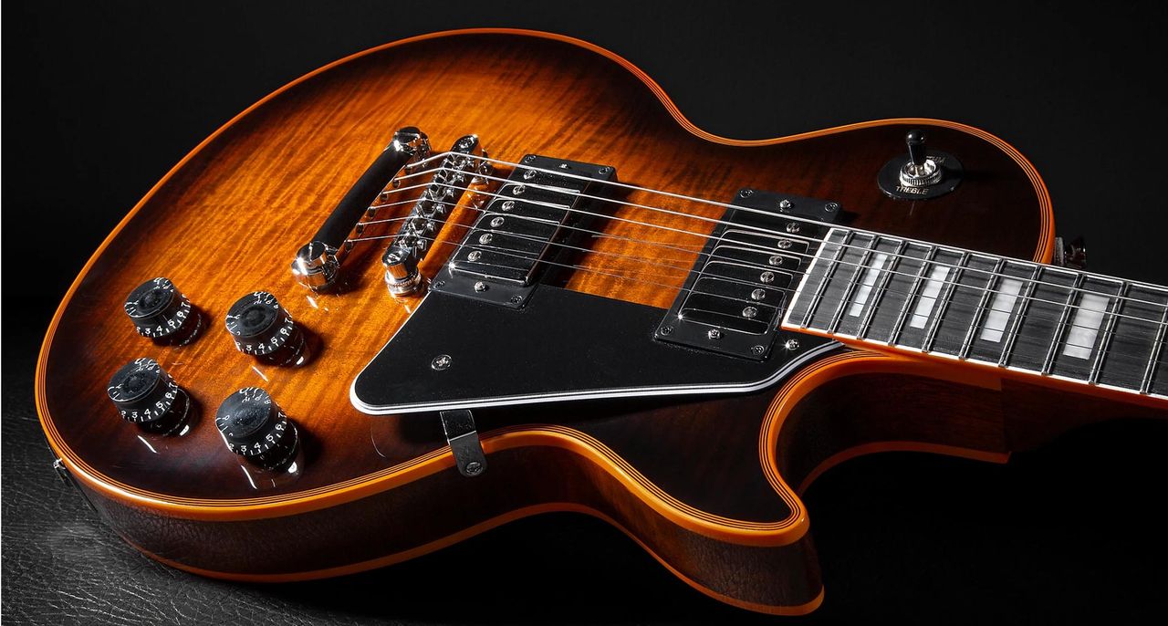 The Epiphone Limited Edition Les Paul Custom Widow introduces bold fresh colour burst finishes on the Les Paul Custom &ndash; Purple, Red, Indigo and Orange Burst, anyone?