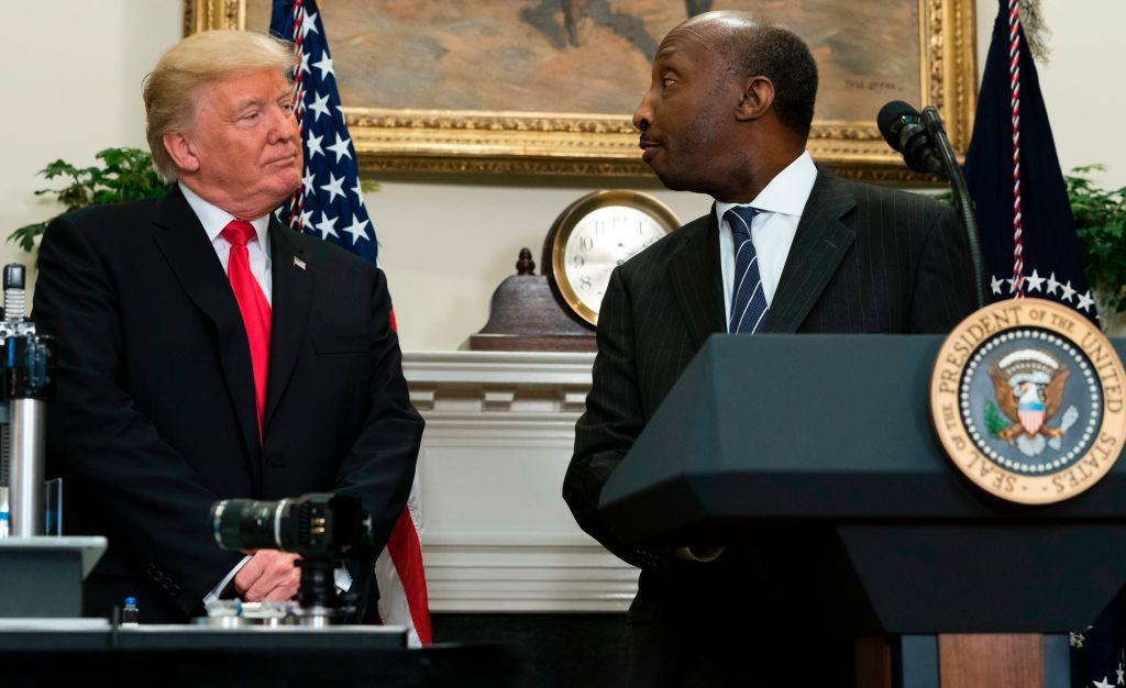 President Trump and CEO of Merck Ken Frazier.