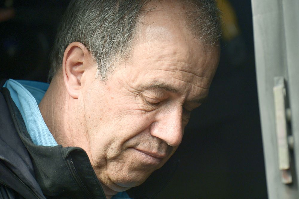 Manager of the France's AG2R La Mondiale cycling team, Vincent Lavenu is pictured on March 11, 2015, before the start of the third stage of Paris-Nice.