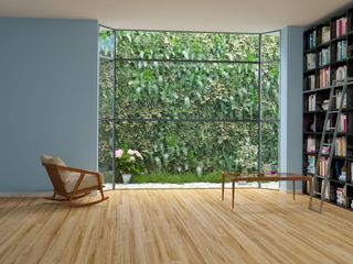 image of a cozy reading room with window