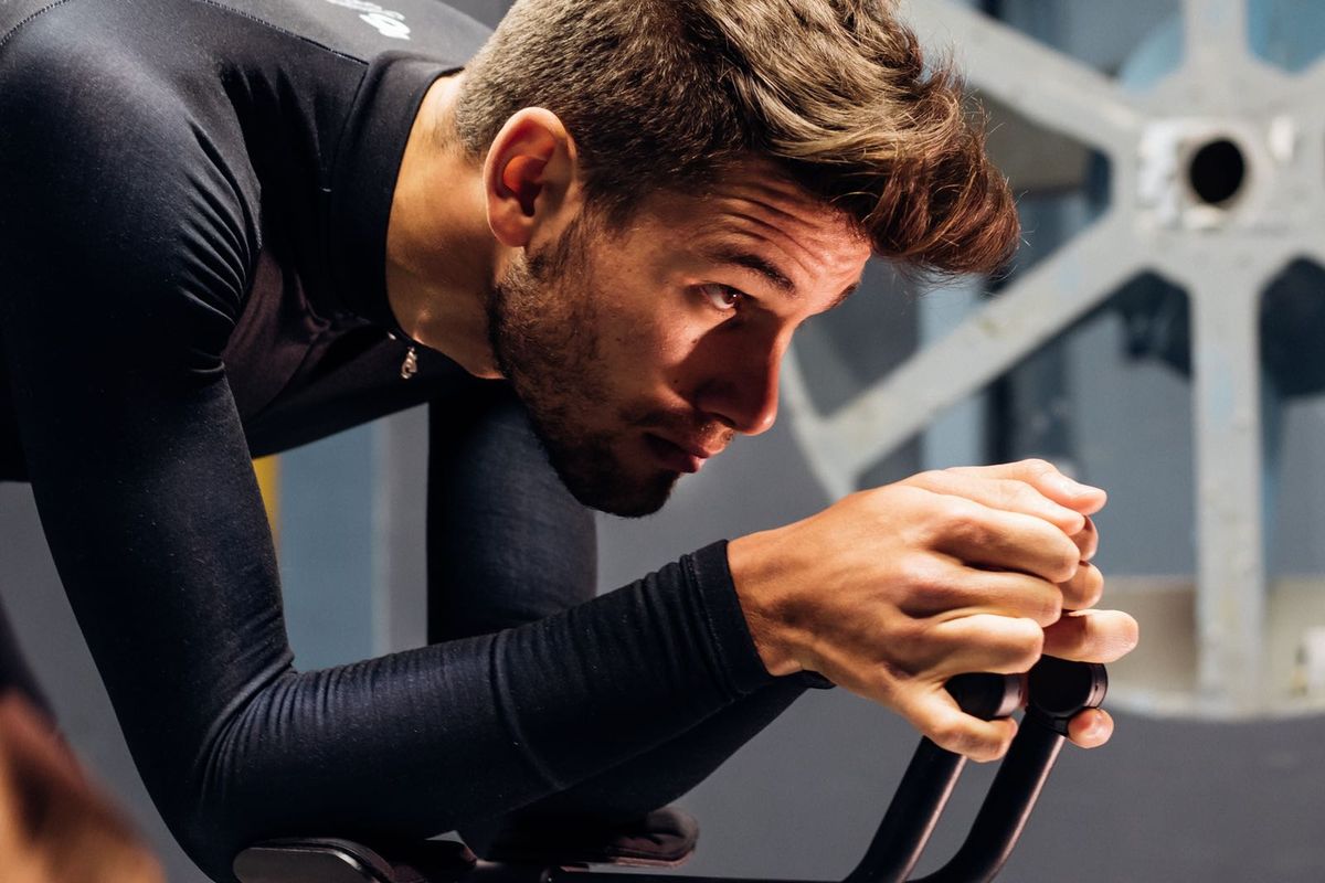 Filippo Ganna in the wind tunnel